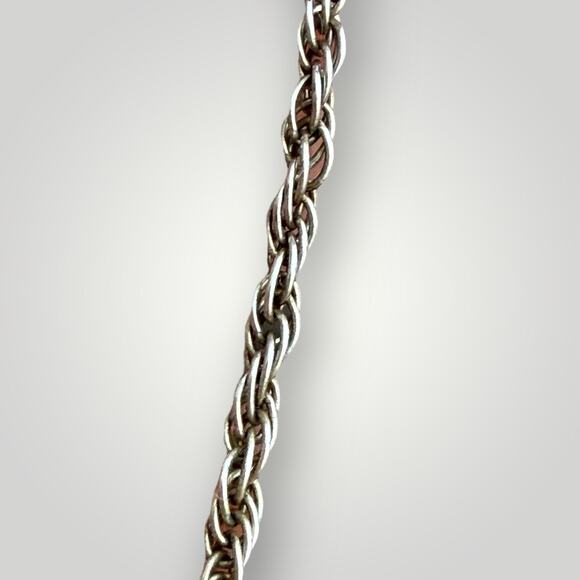 Sterling Silver 925 Italy Rope Chain Necklace Lobster Clasp 30 inch - Picture 4 of 5